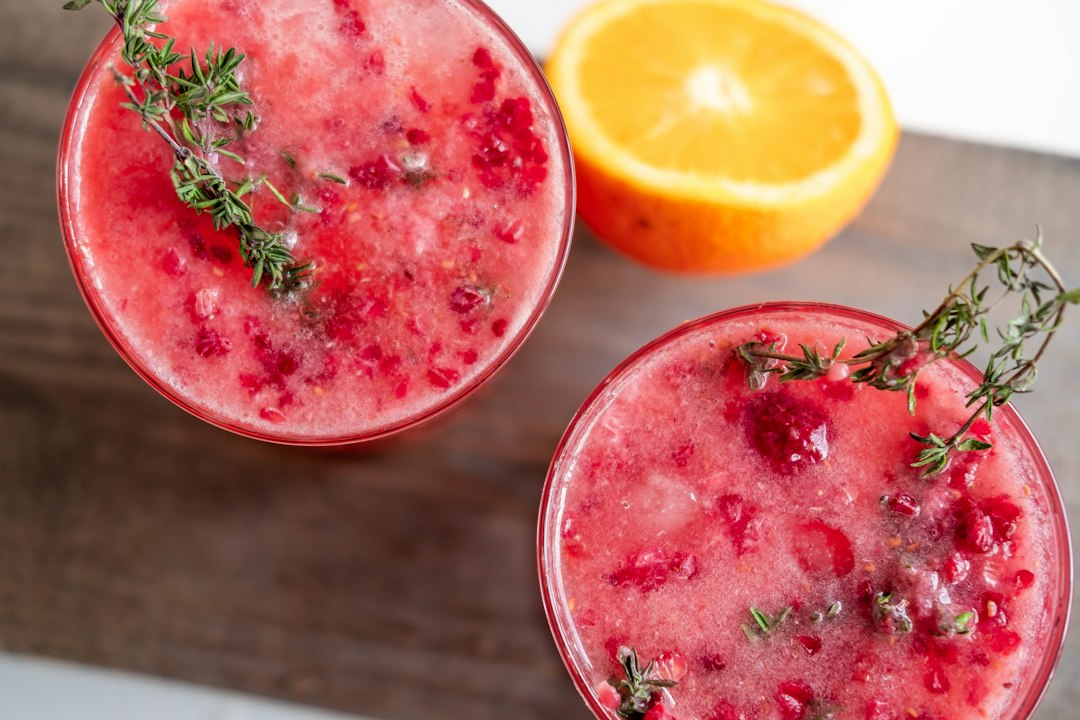 Colorful chilled drinks